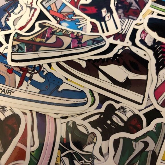 Lot of 50 Nike Air Jordan Vinyl Stickers - Jordan 1, Nike Dunk, Jordan 3, ETC - Picture 4 of 11